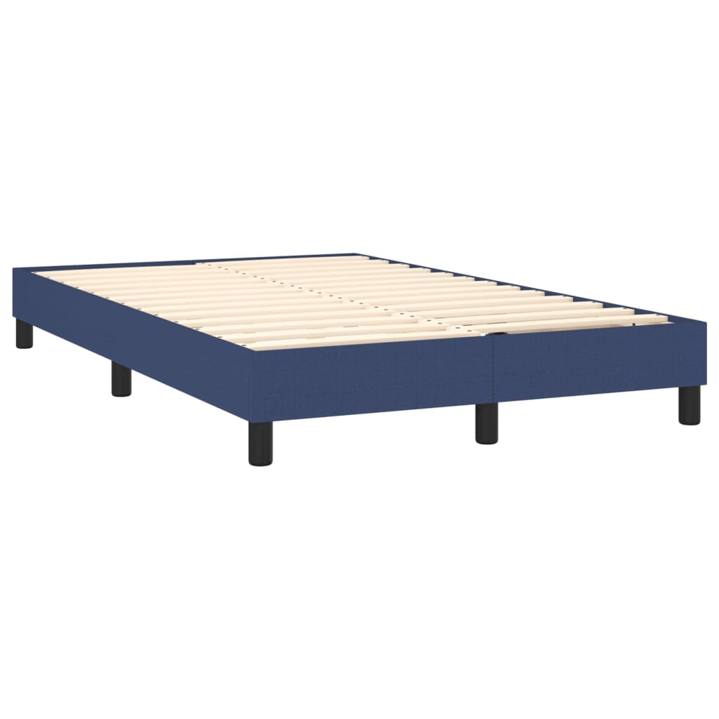 Okvir za krevet s oprugom plava 120x200 cm tkanina