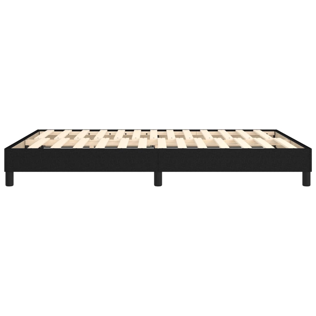 Okvir za krevet s oprugom crni 140 x 190 cm od tkanine