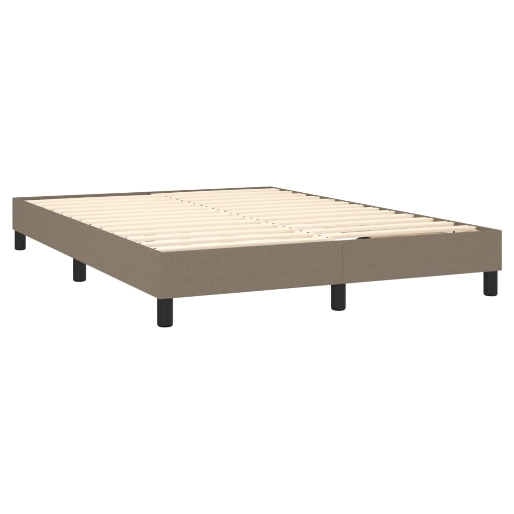Okvir za krevet s oprugom smeđesivi 140 x 190 cm od tkanine