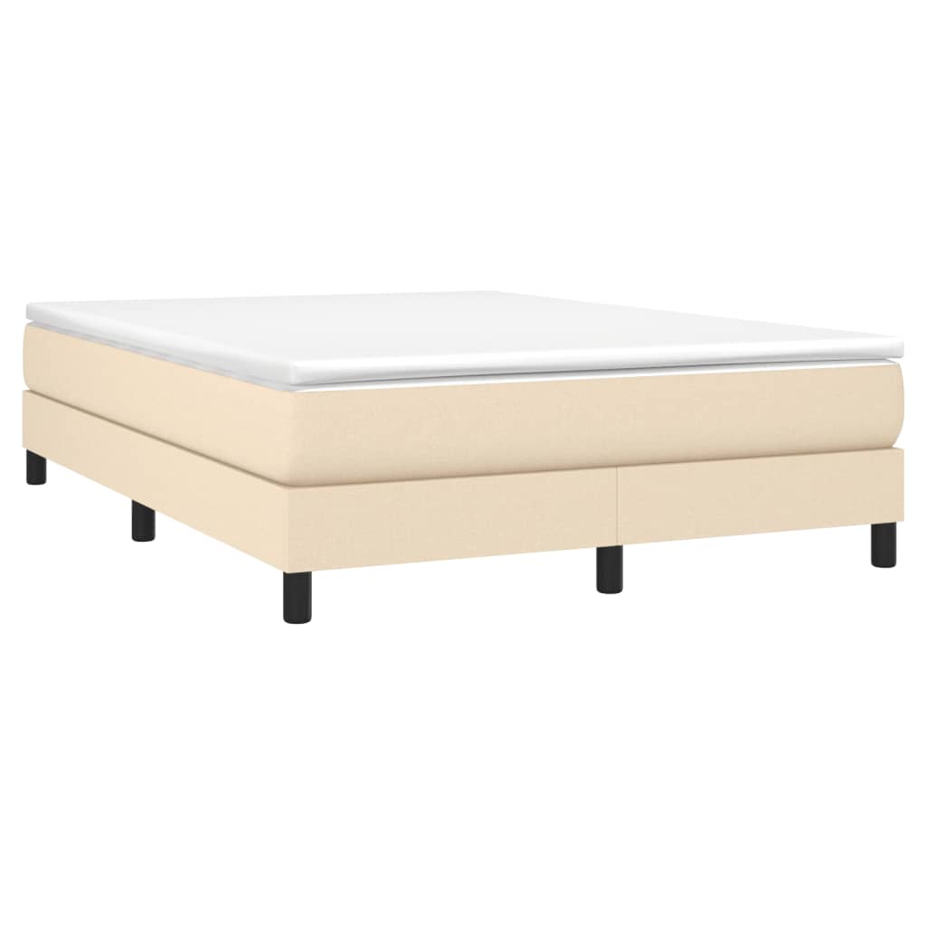 Okvir za krevet s oprugom krem 140 x 190 cm od tkanine