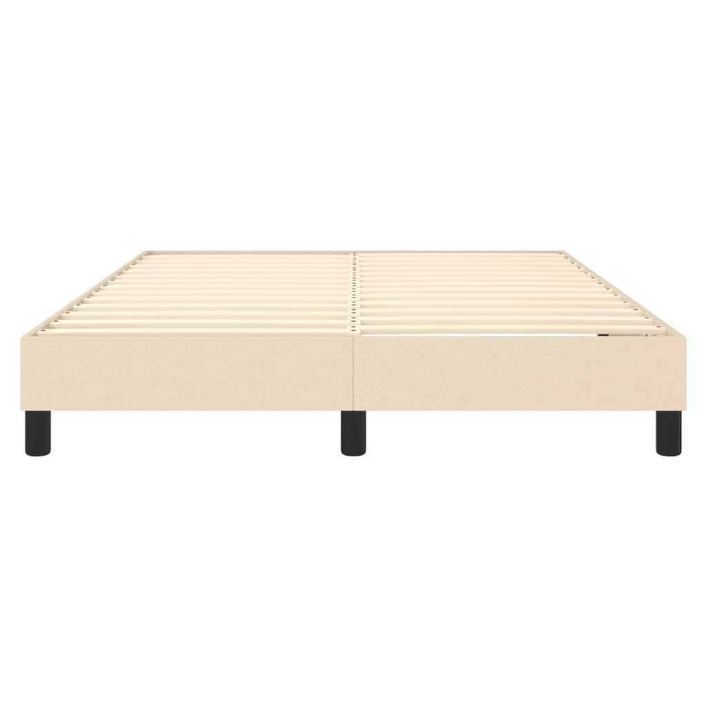 Okvir za krevet s oprugom krem 140 x 190 cm od tkanine