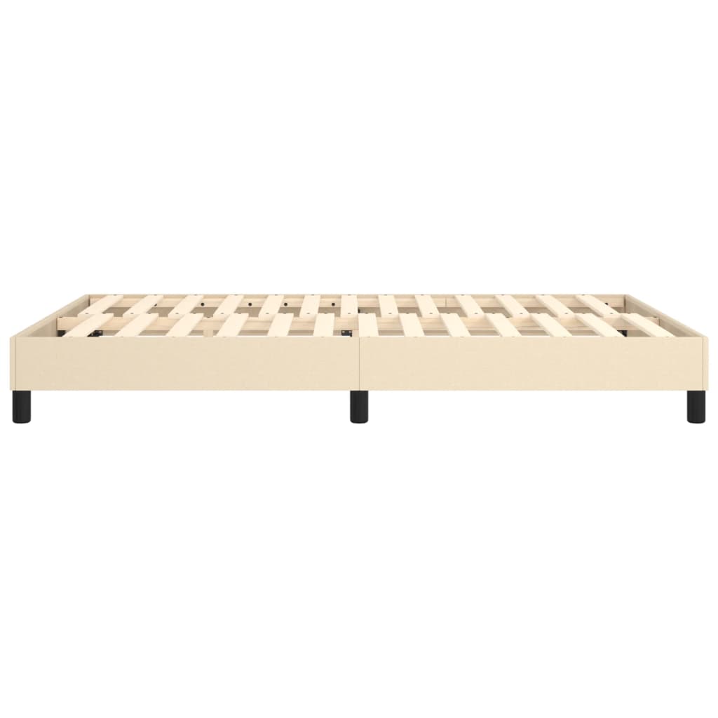 Okvir za krevet s oprugom krem 140 x 190 cm od tkanine