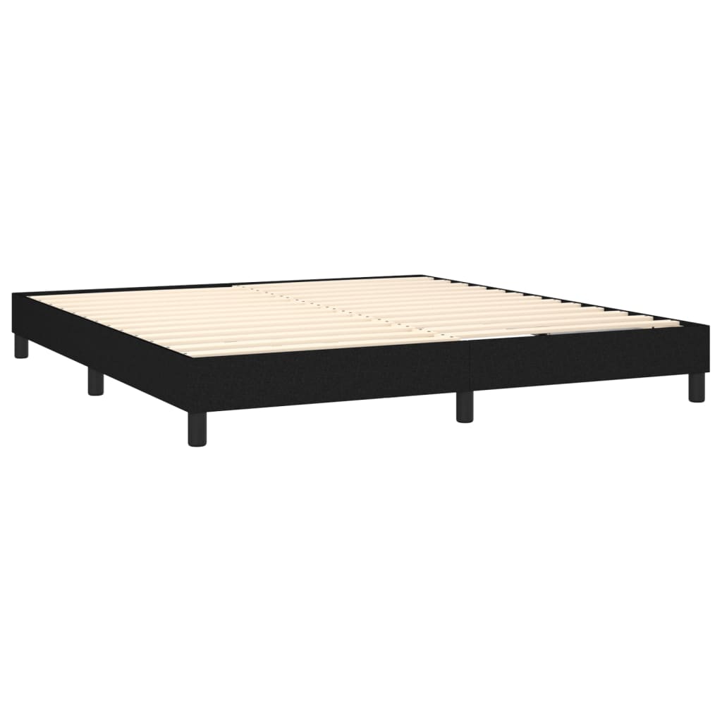 Okvir za krevet s oprugom crni 160x200 cm od tkanine