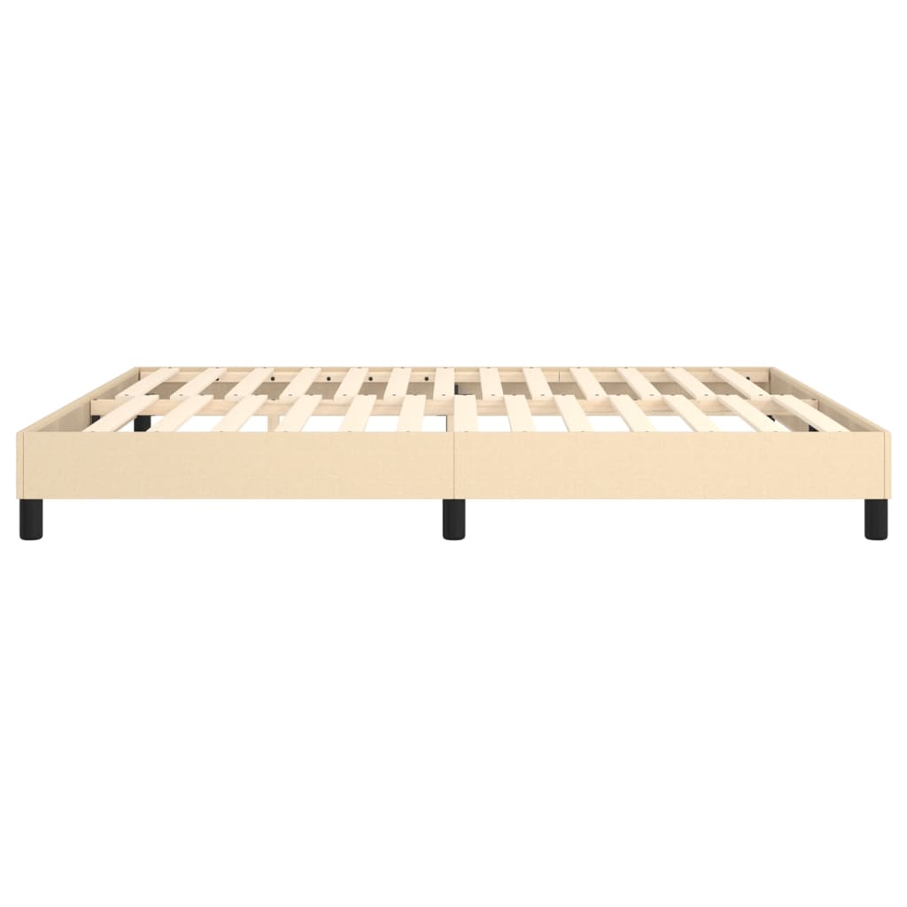 Okvir za krevet s oprugom krem 180 x 200 cm od tkanine