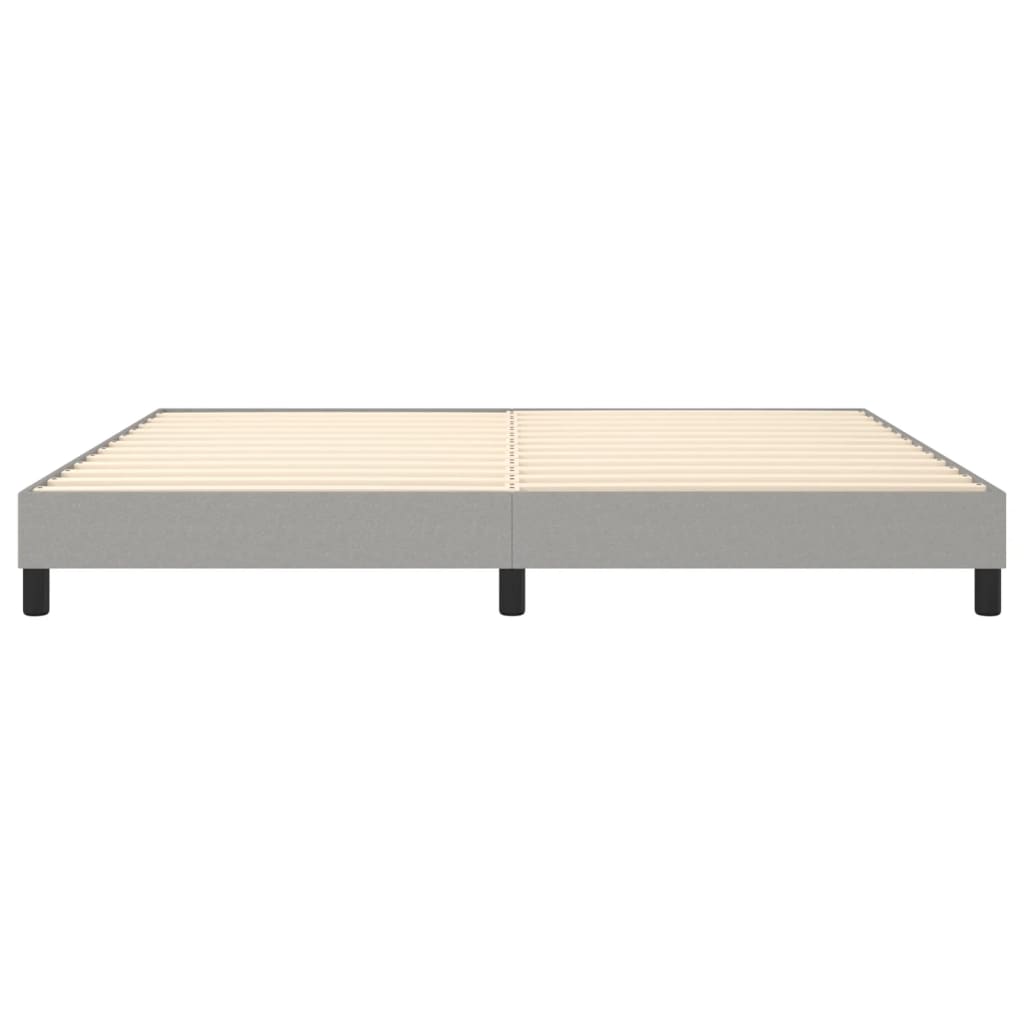 Okvir za krevet s oprugom svjetlosivi 200 x 200 cm od tkanine