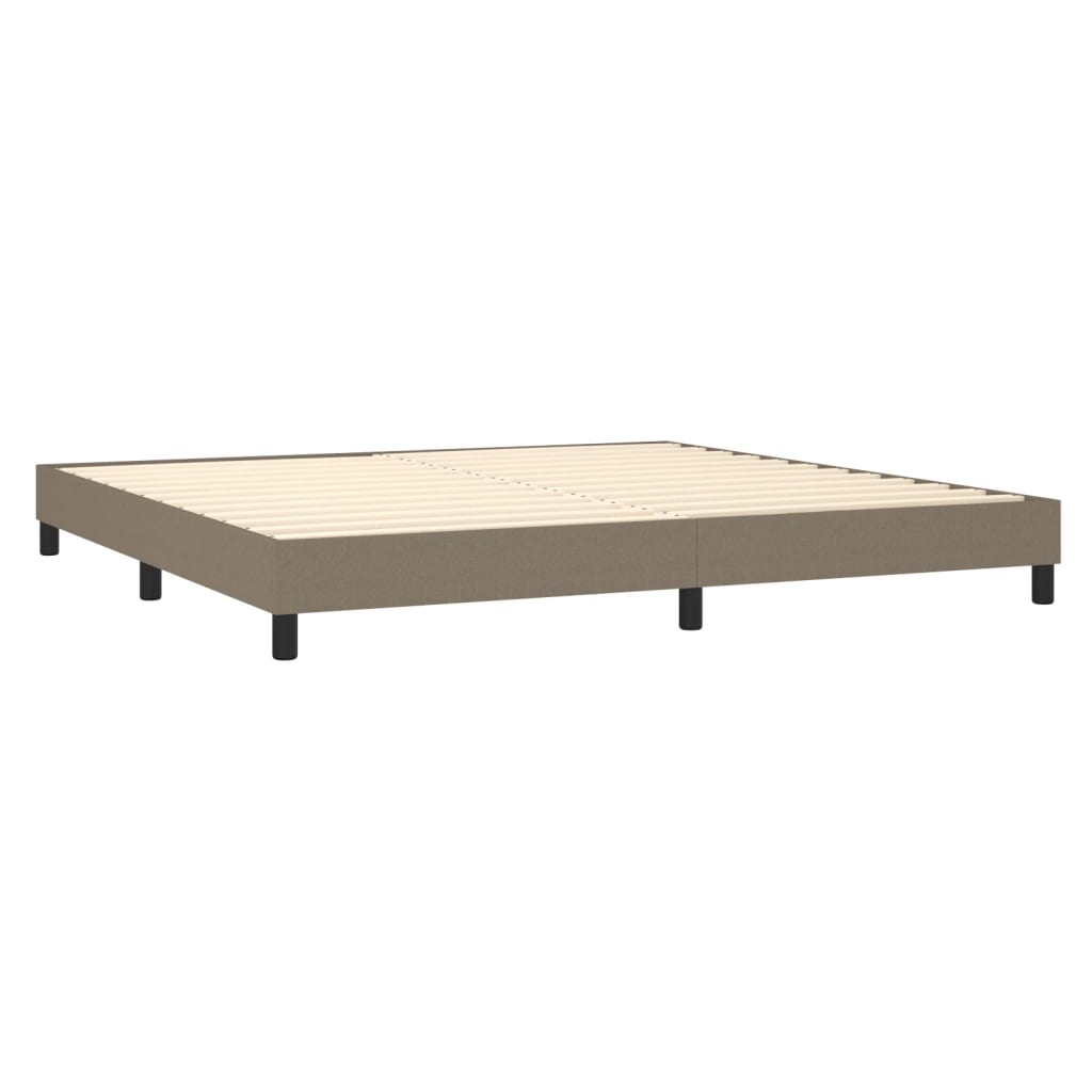 Okvir za krevet s oprugom smeđesivi 200x200 cm od tkanine