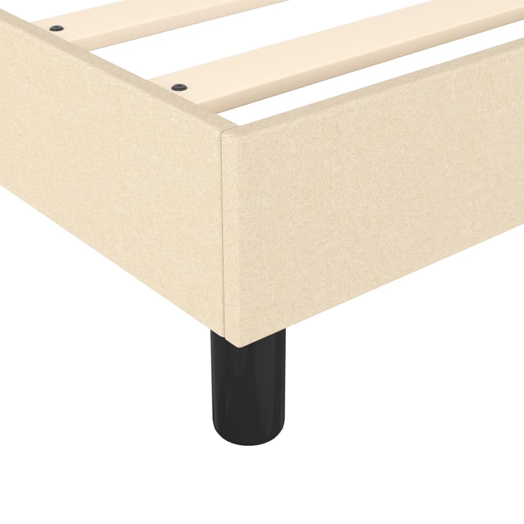 Okvir za krevet s oprugom krem 200x200 cm od tkanine