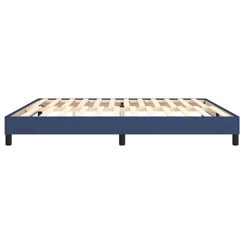 Okvir za krevet s oprugom plavi 200x200 cm od tkanine