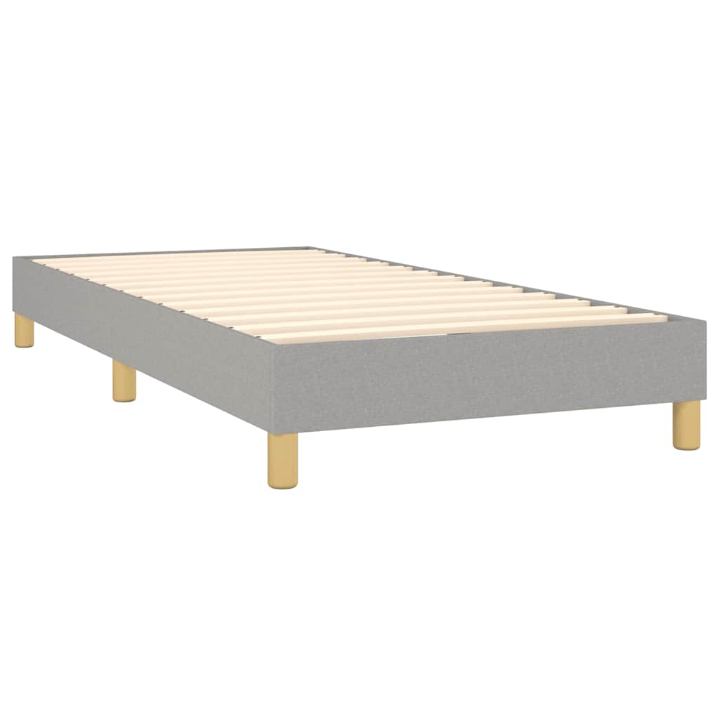 Okvir za krevet s oprugom svjetlosivi 80x200 cm od tkanine