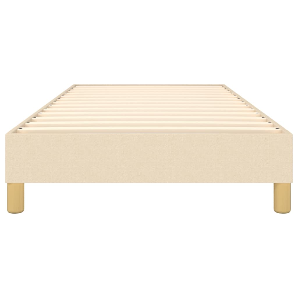 Okvir za krevet s oprugom Krem 80x200cm Tkanina