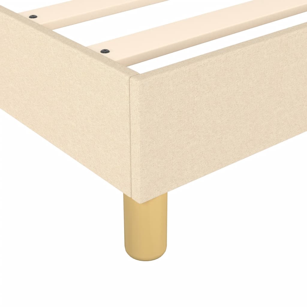 Okvir za krevet s oprugom Krem 80x200cm Tkanina