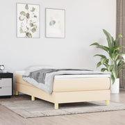 Okvir za krevet s oprugom Krem 80x200cm Tkanina
