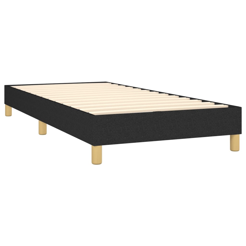 Okvir za krevet s oprugom crni 90x190cm od tkanine