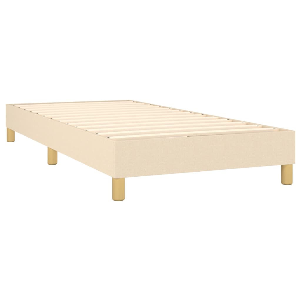 Okvir za krevet s oprugom krem 90x190cm od tkanine