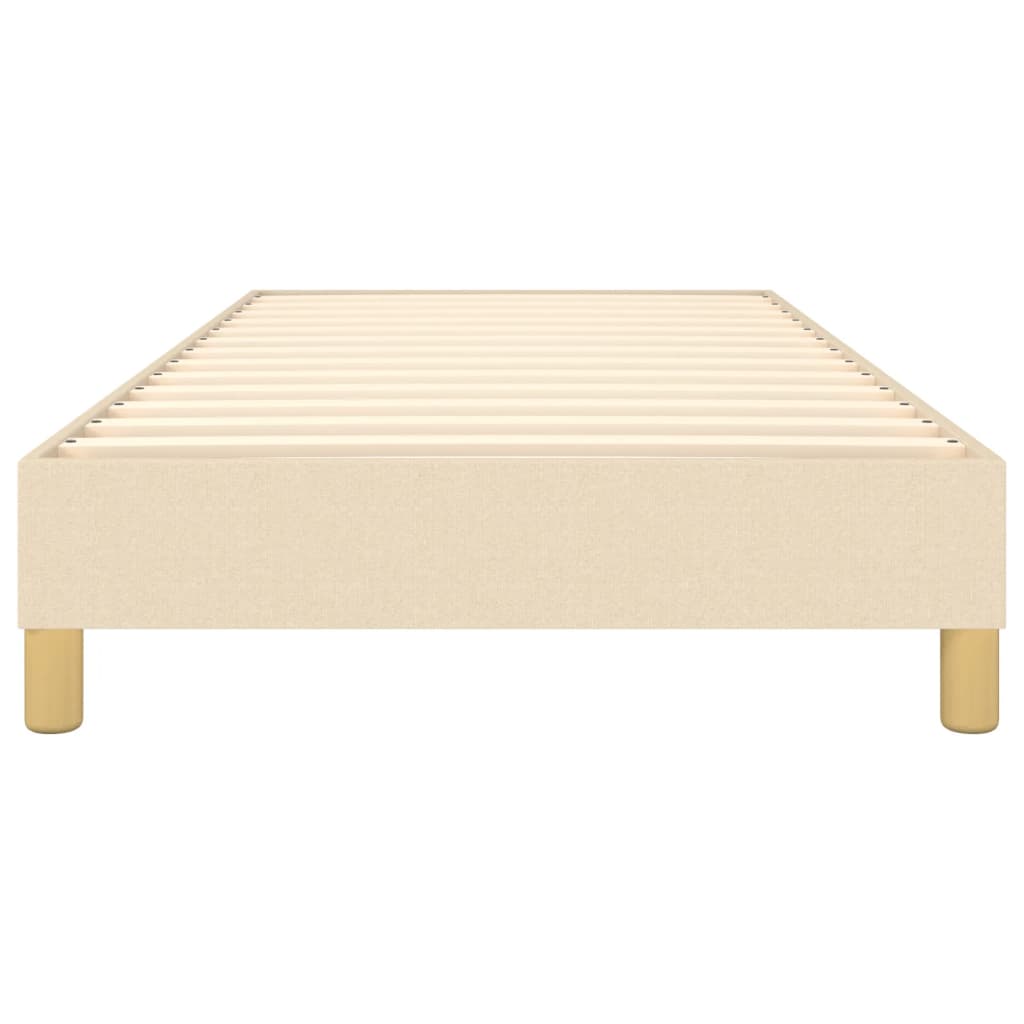 Okvir za krevet s oprugom krem 100 x 200 cm od tkanine