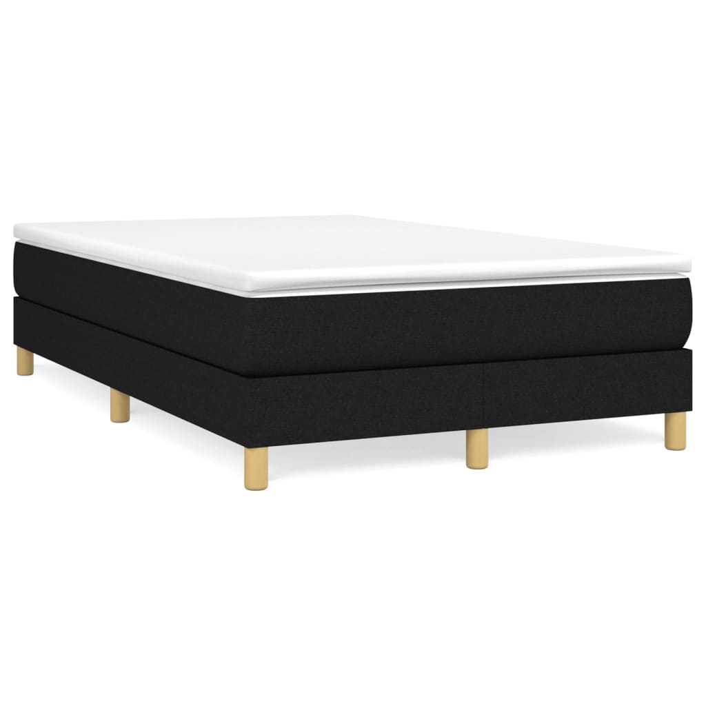 Okvir za krevet s oprugom crni 120 x 200 cm od tkanine