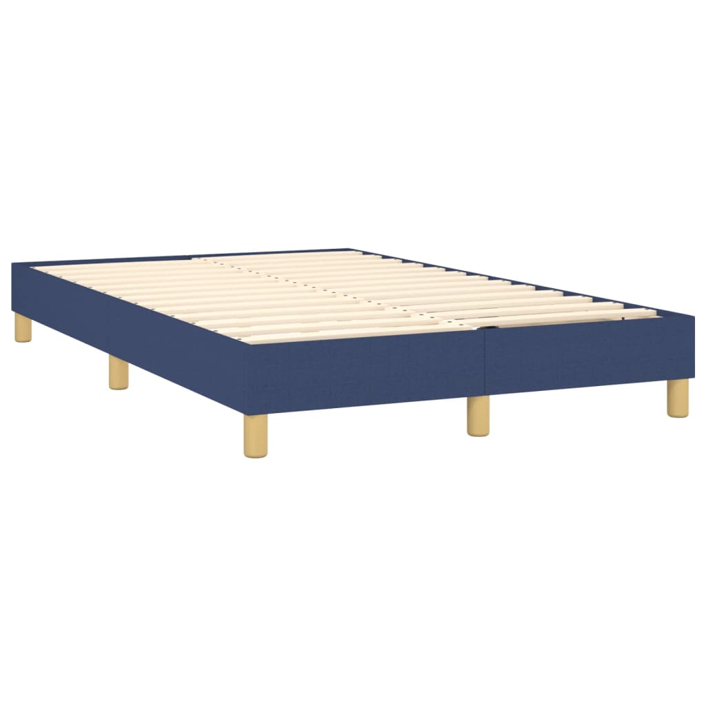 Okvir za krevet s oprugom plava 120x200 cm tkanina