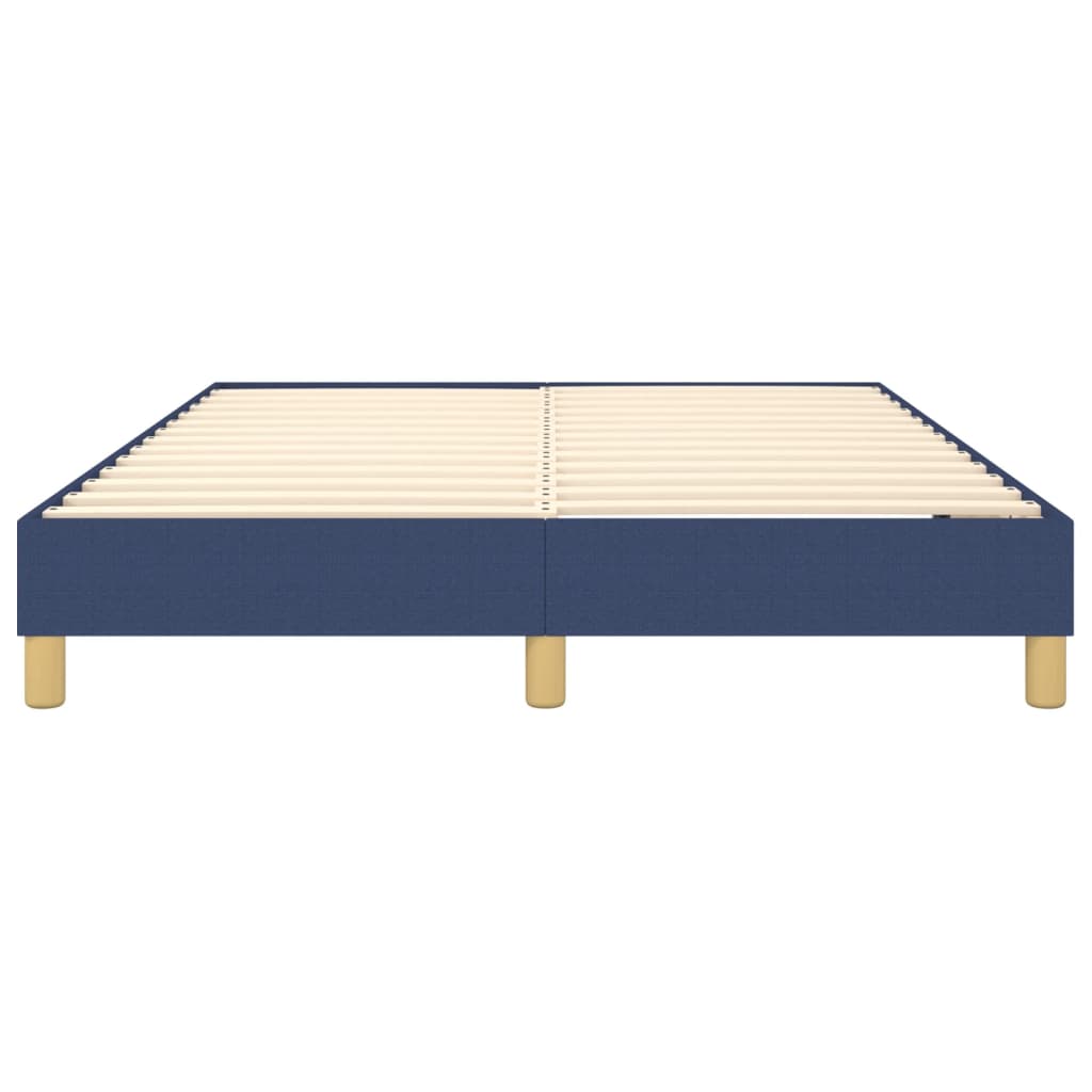 Okvir za krevet s oprugom plavi 140 x 190 cm od tkanine