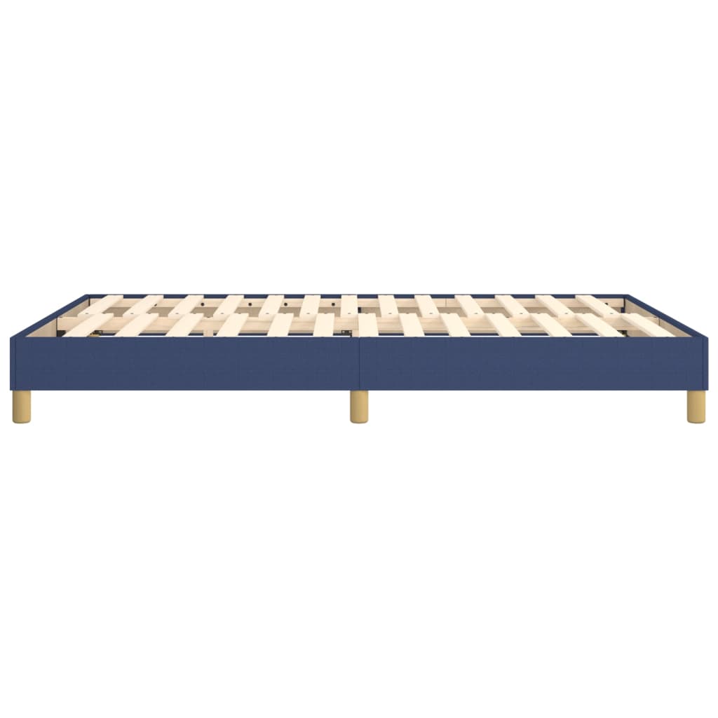 Okvir za krevet s oprugom plavi 140 x 190 cm od tkanine