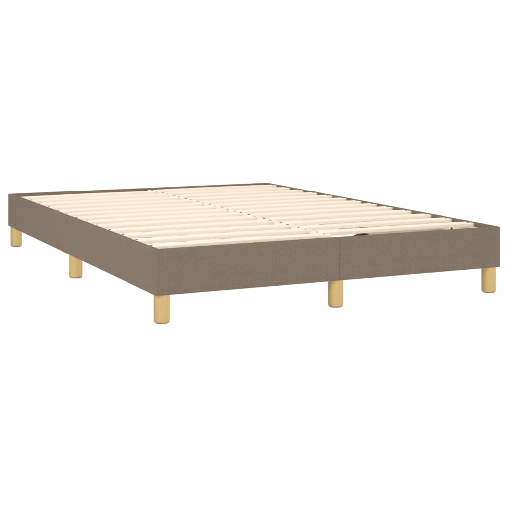 Okvir za krevet s oprugom smeđesivi 140x200 cm od tkanine