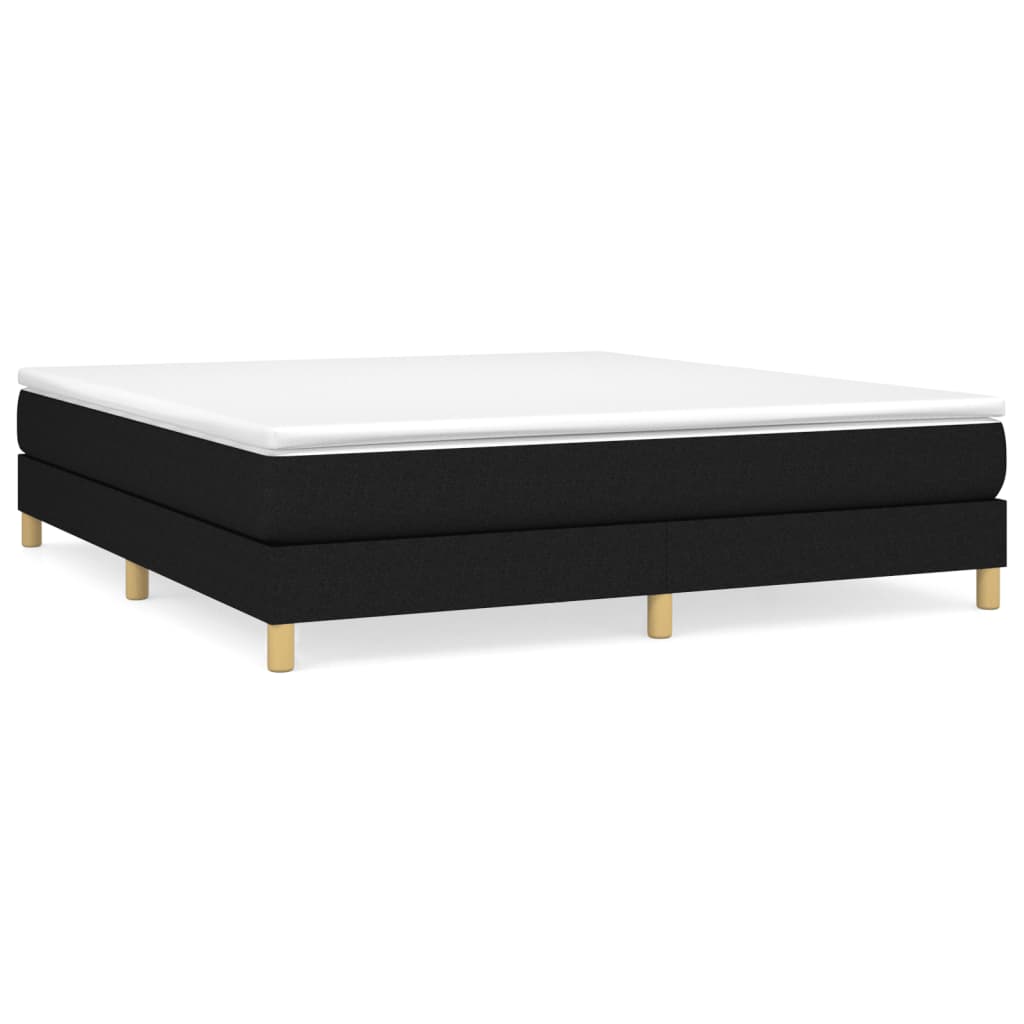 Okvir za krevet s oprugom crni 180x200 cm od tkanine