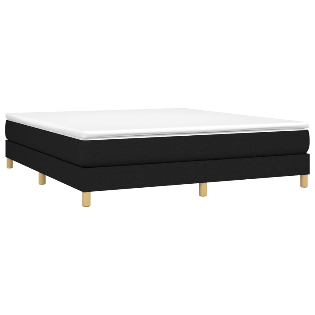 Okvir za krevet s oprugom crni 180x200 cm od tkanine