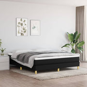 Okvir za krevet s oprugom crni 180x200 cm od tkanine