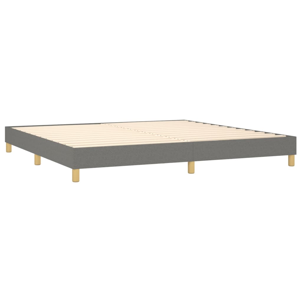 Okvir za krevet s oprugom tamnosivi 200x200 cm od tkanine