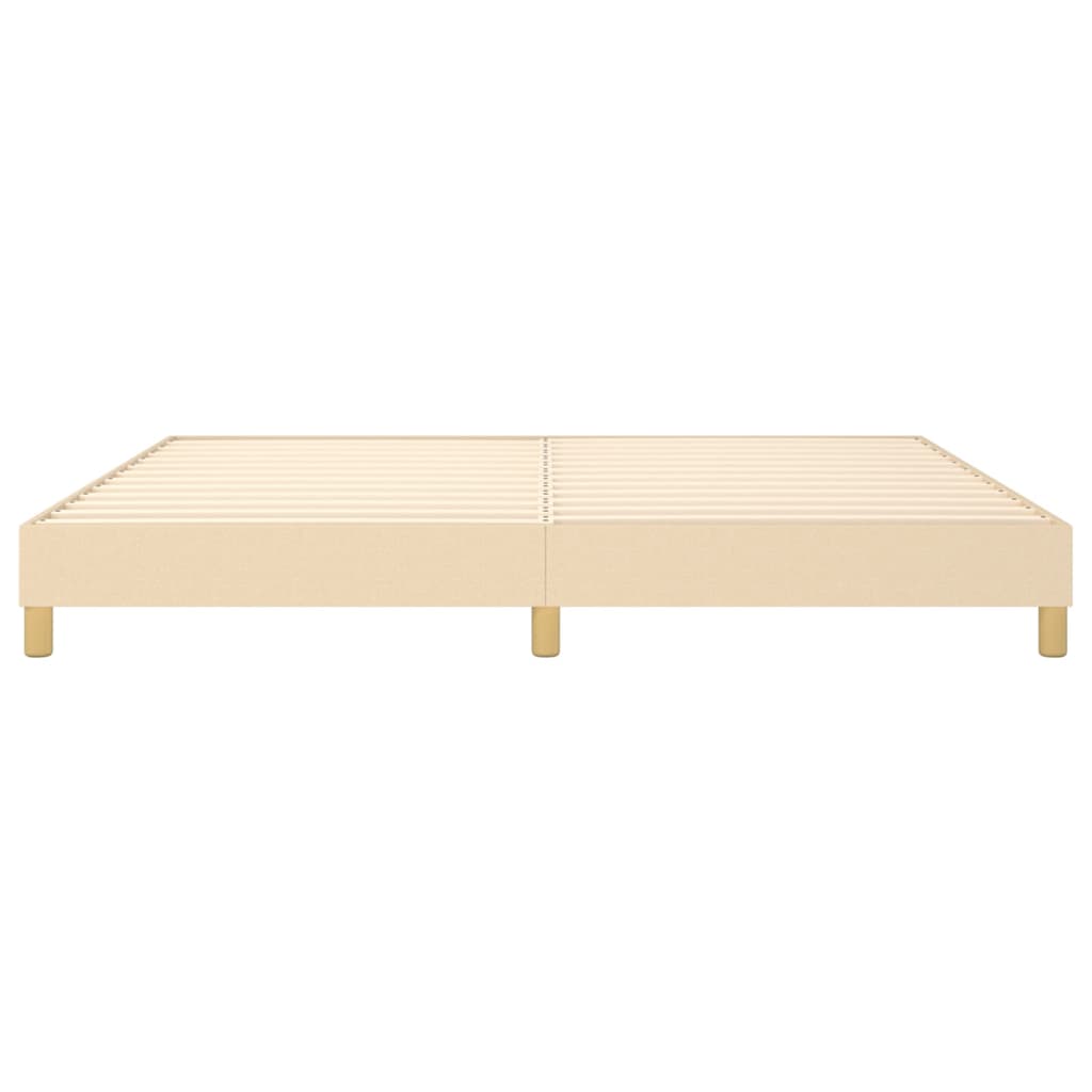 Okvir za krevet s oprugom krem 200x200 cm od tkanine