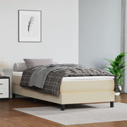 Okvir za krevet s oprugom krem 90x190 cm od umjetne kože