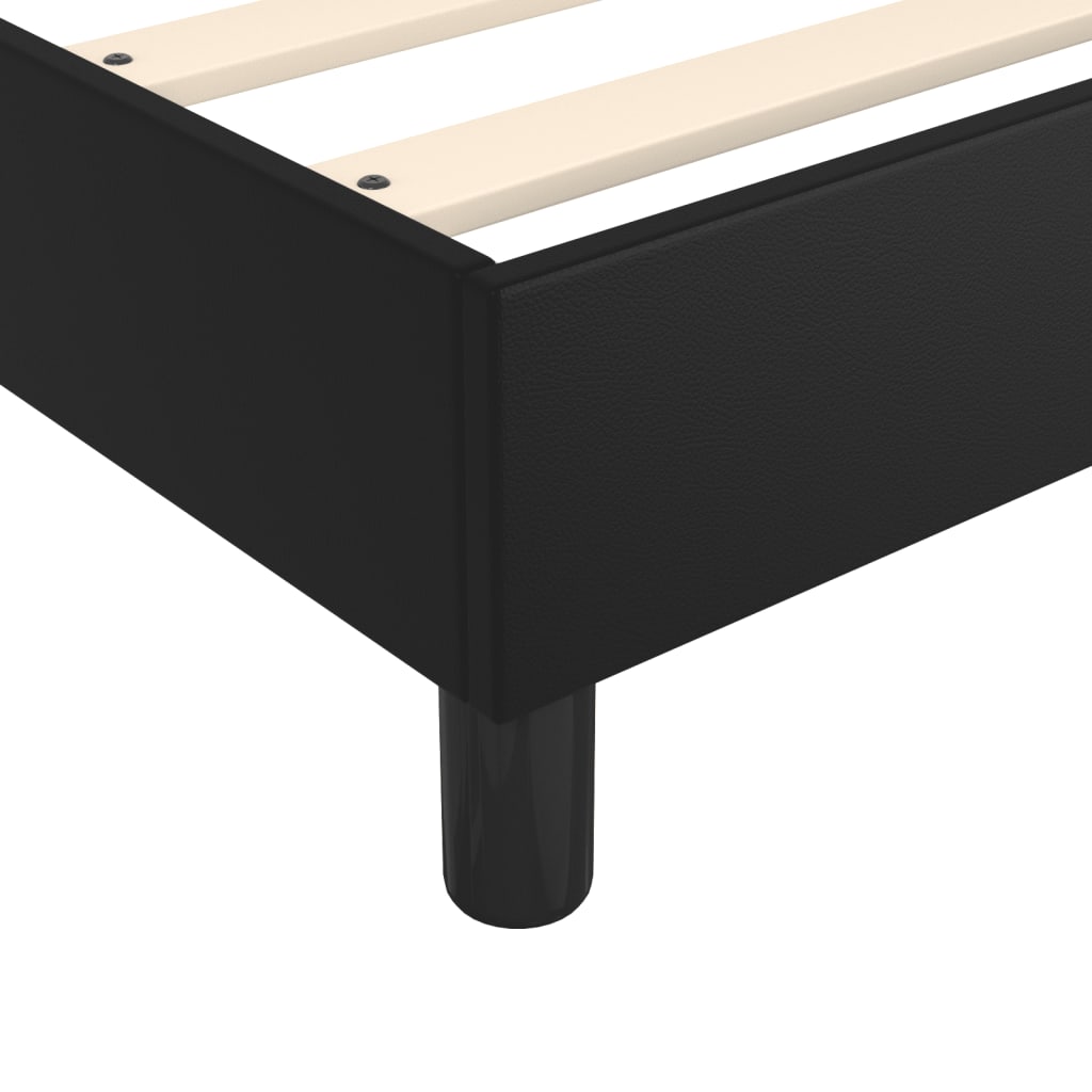 Okvir za krevet s oprugom crni 90x200 cm od umjetne kože