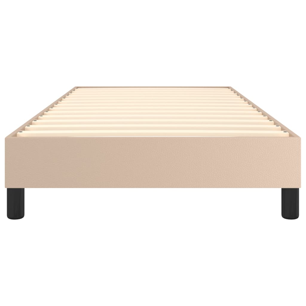 Okvir za krevet s oprugom boja cappuccina 100x200 cm umjetna koža