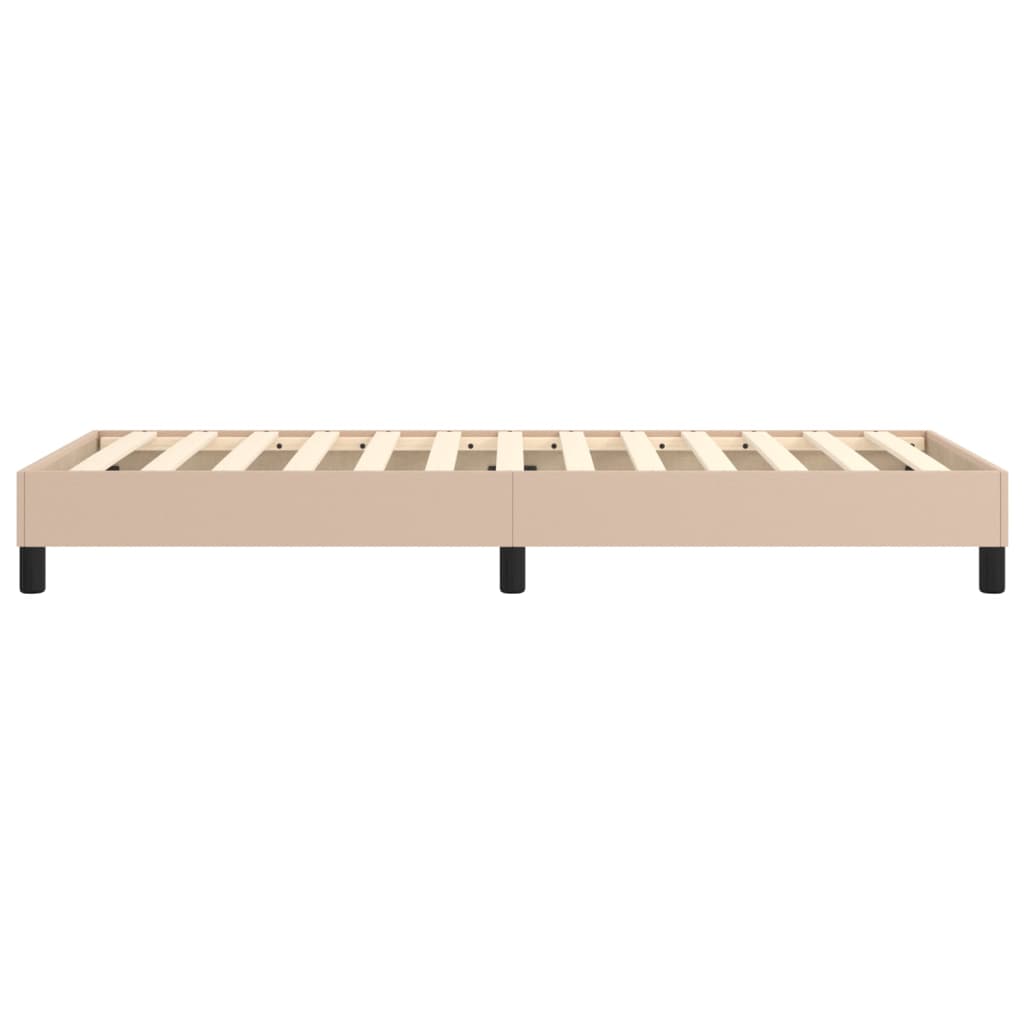 Okvir za krevet s oprugom boja cappuccina 100x200 cm umjetna koža