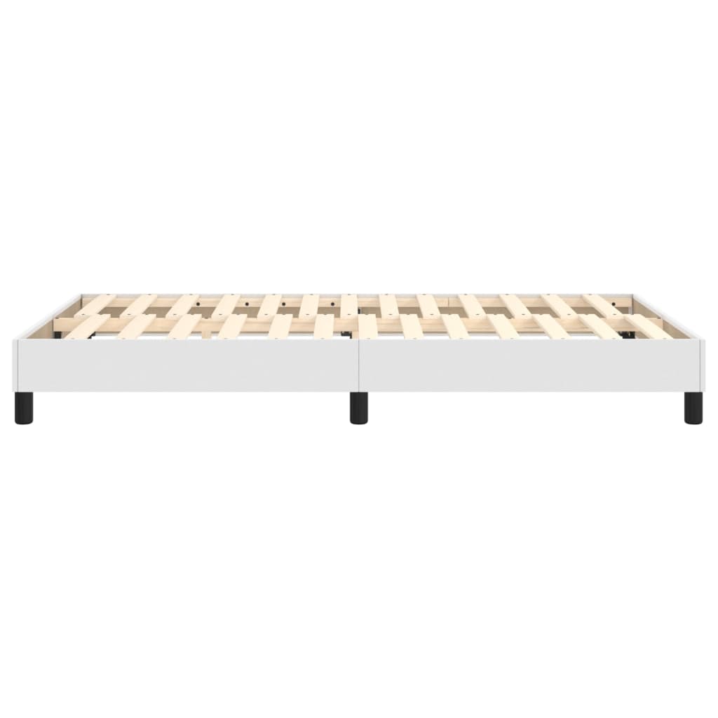 Okvir za krevet s oprugom bijela 120x200 cm od umjetne kože