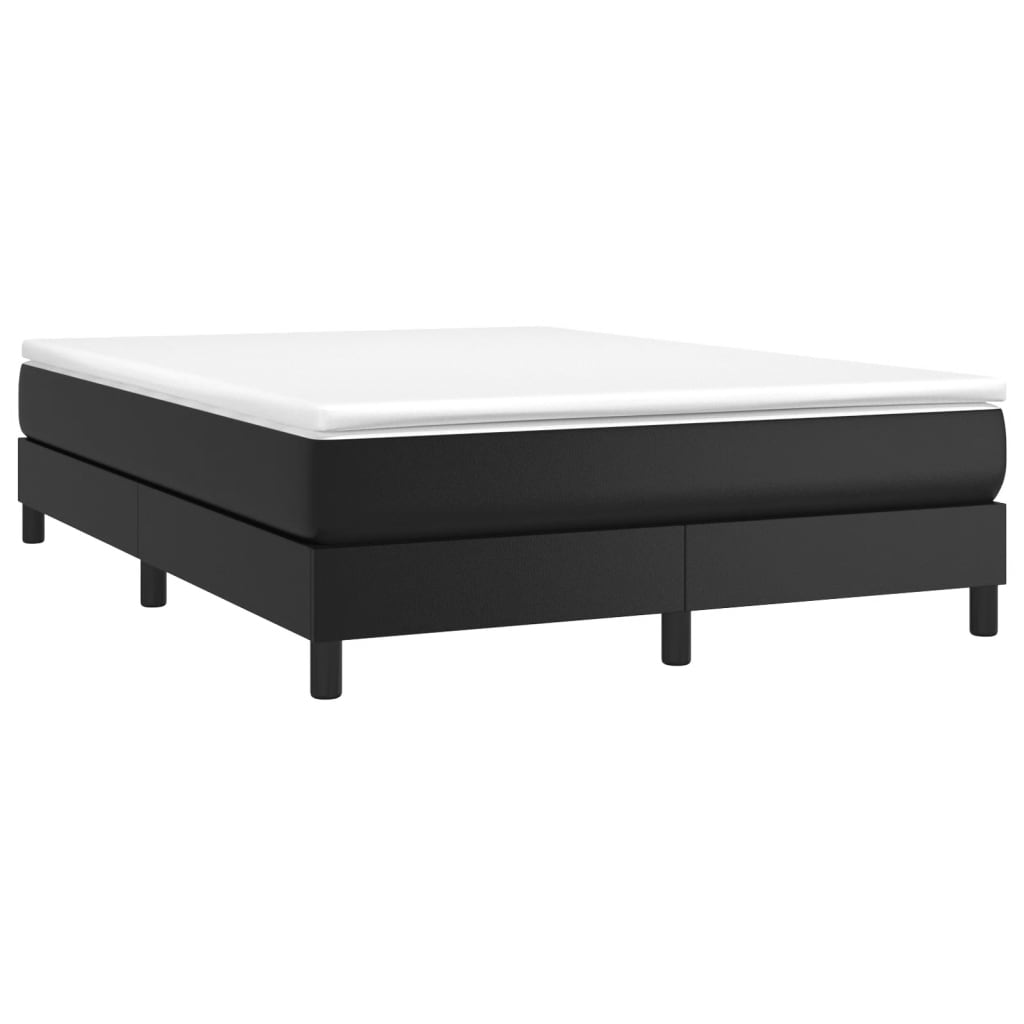 Okvir za krevet s oprugom crni 140x190 cm od umjetne kože