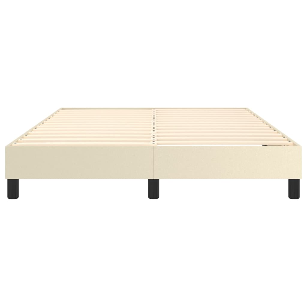 Okvir za krevet s oprugom krem 140x190 cm od umjetne kože