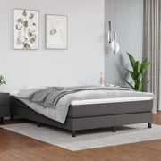 Okvir za krevet s oprugom sivi 140x190 cm od umjetne kože