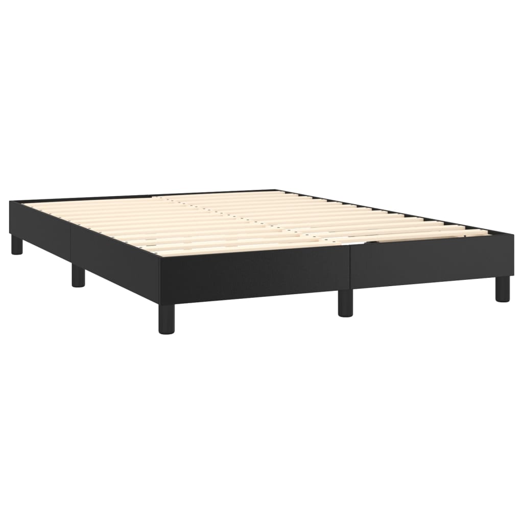 Okvir za krevet s oprugom crni 140x200 cm od umjetne kože