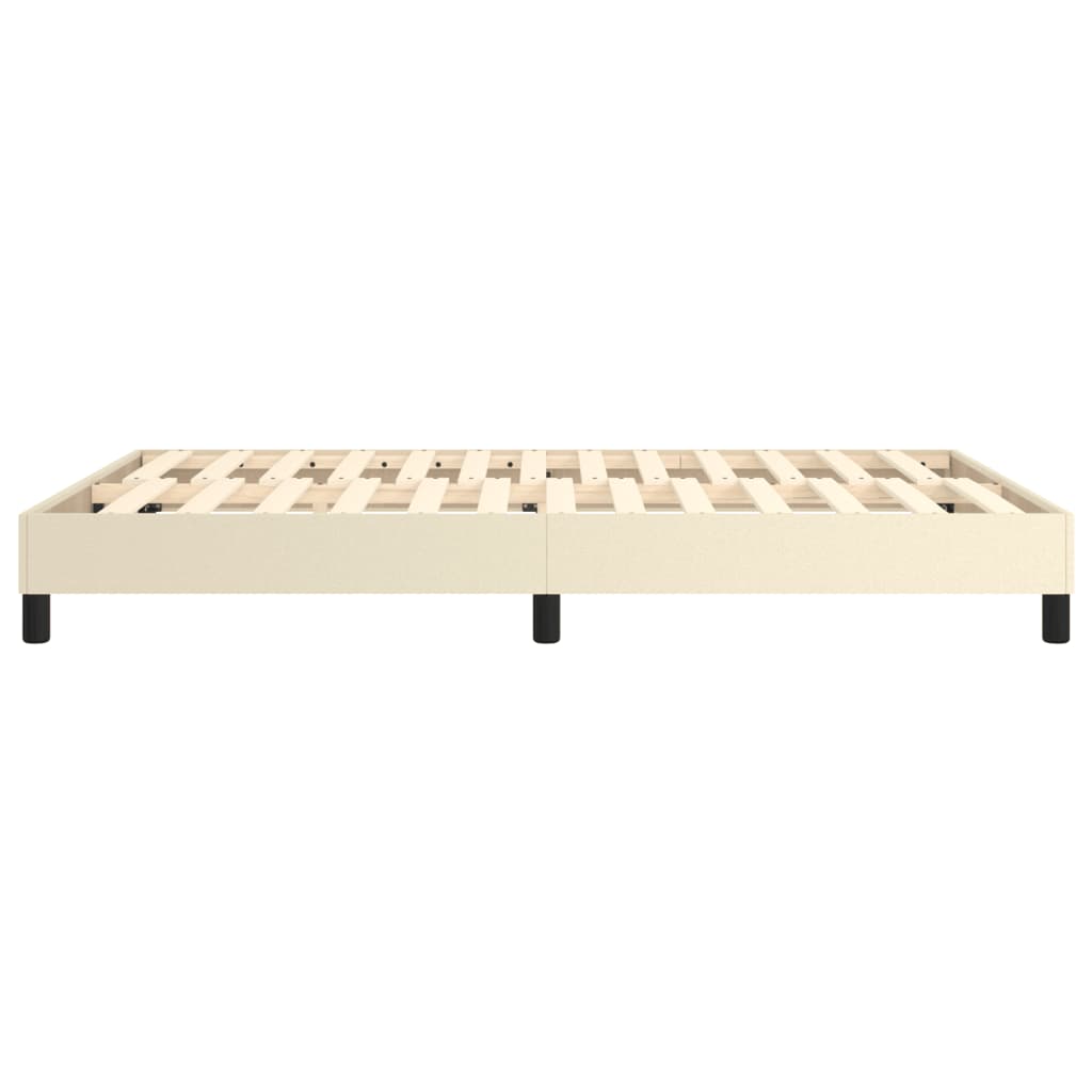 Okvir za krevet s oprugom krem 140x200 cm od umjetne kože