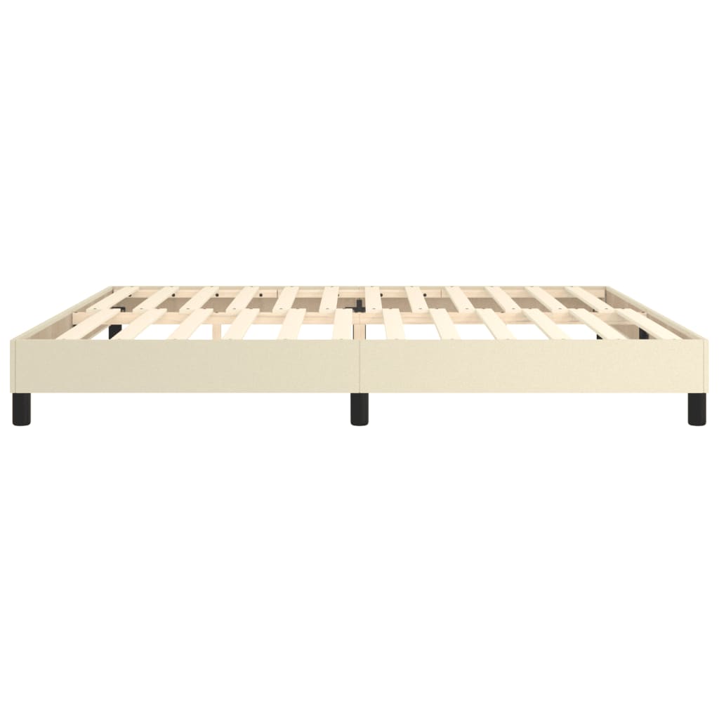 Okvir za krevet s oprugom krem 200x200 cm od umjetne kože