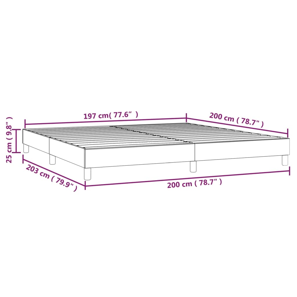 Okvir za krevet s oprugom boja cappuccina 200x200 cm od umjetne kože