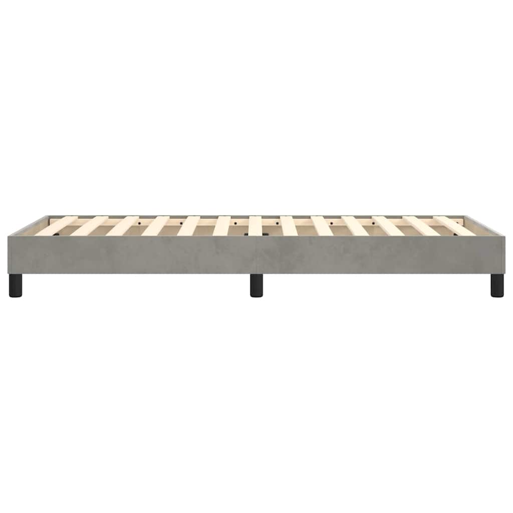 Okvir za krevet s oprugom svjetlosivi 90x200 cm baršunasti