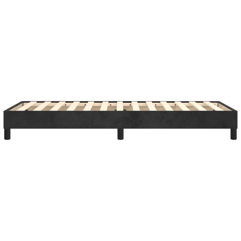 Okvir za krevet s oprugom crni 100x200 cm baršunasti