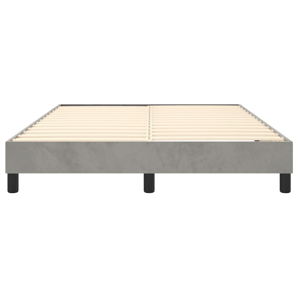 Okvir za krevet s oprugom svjetlosivi 140x200 cm baršunasti