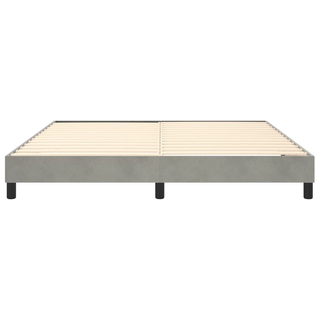 Okvir za krevet s oprugom svjetlosivi 180x200 cm baršunasti