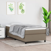 Okvir za krevet s oprugom smeđesivi 80x200cm od tkanine