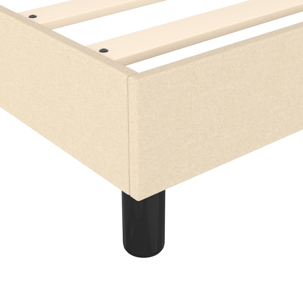 Okvir za krevet s oprugom Krem 80x200cm Tkanina