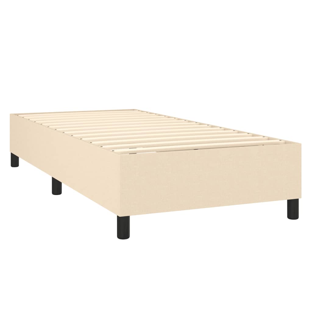 Okvir za krevet s oprugom krem 90x190cm od tkanine