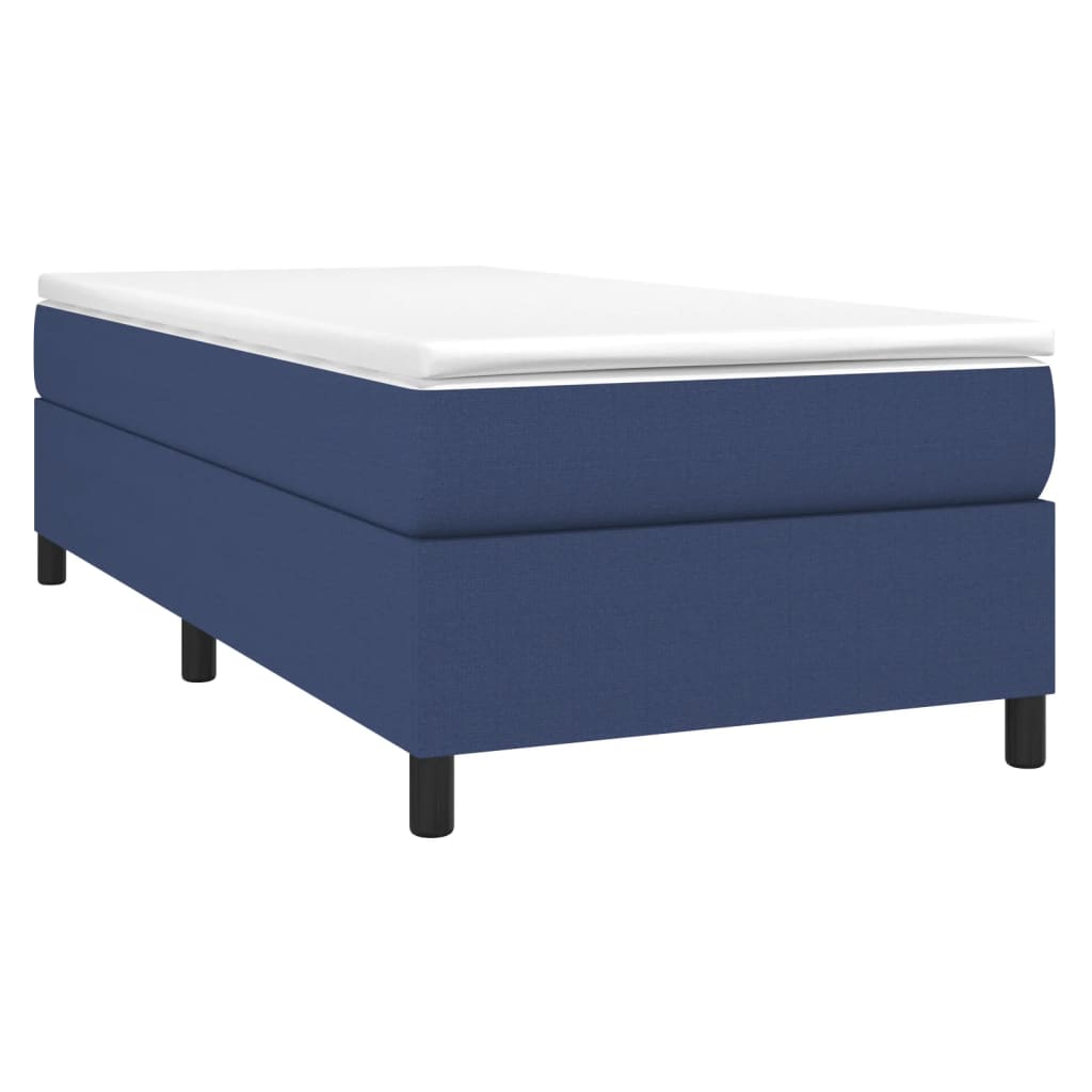Okvir za krevet s oprugom plava 90x190cm od tkanine