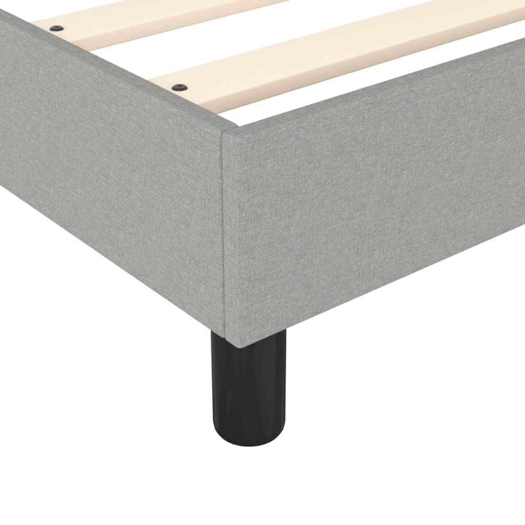 Okvir za krevet s oprugom svjetlosivi 100x200 cm od tkanine